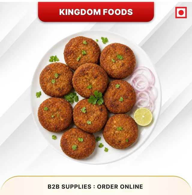 Kingodm Foods Chicken Shaami Kebab (Frozen) (40 Gm/Pc) – 1 Kg