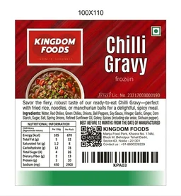 Kingodm Foods Chilli Gravy (Frozen) – 1Kg/ Pack