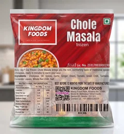 Kingodm Foods Chole Masala (Frozen) –1Kg/ Pack