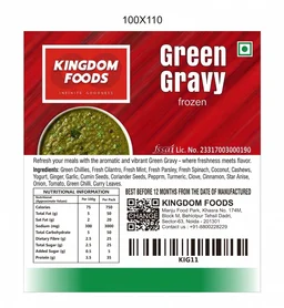 Kingodm Foods Green Gravy (Frozen) – 1 Kg
