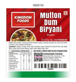 Kingodm Foods Mutton Dum Biryani – 1 Kg