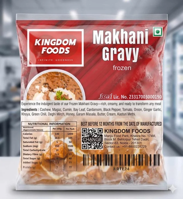 Kingodm Foods Makhani Gravy (Frozen) – 1Kg/ Pack