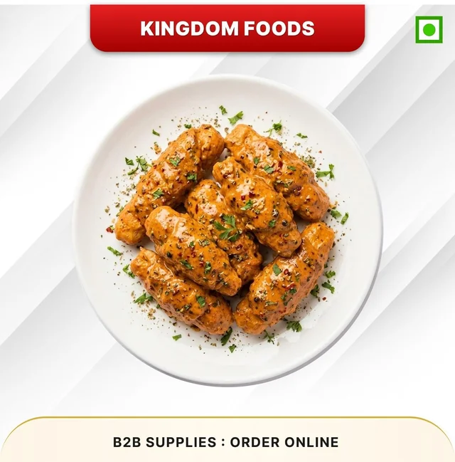 Kingodm Foods Marinated Soya Chaap (Frozen) (65 Gm/Pc) – 1 Kg