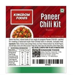 Kingodm Foods Paneer Chili Kit (Frozen) (330 Gm) – Pack of 3 Pieces, 1 Kg
