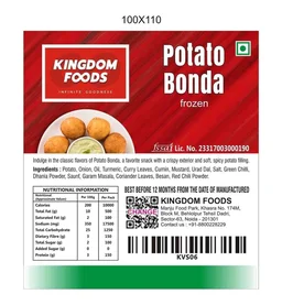 Kingodm Foods Potato Bonda (Frozen) (40 Gm/Pc) – 1 Kg