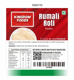 Kingodm Foods Rumali Roti (Frozen) (30 Gram/Pc) – 50 Pieces/ 1Pack