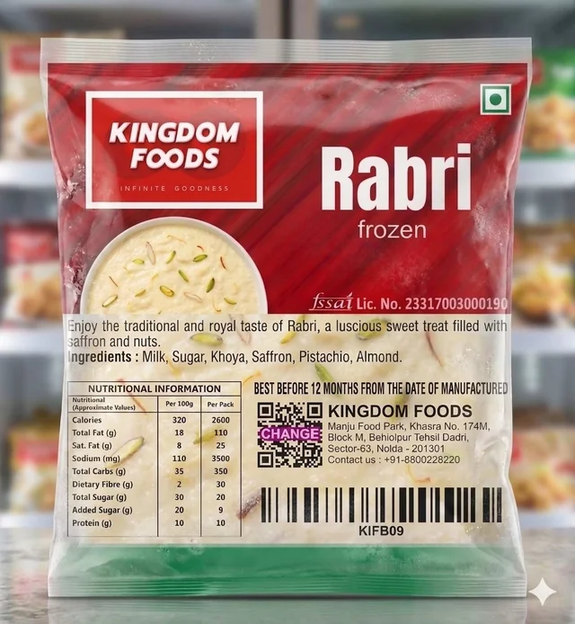 Kingodm Foods Rabri (Frozen) – 1 Kg