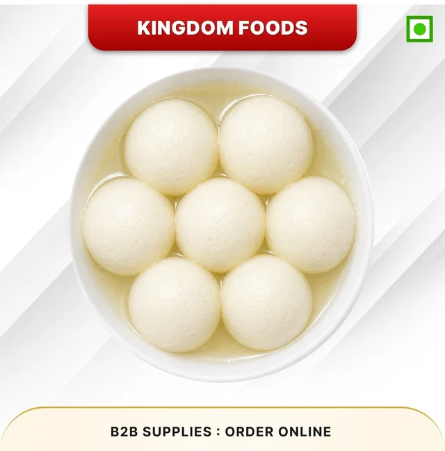 Kingodm Foods Rasgulla (40 Gm/Pc) (Frozen) – 1 Kg