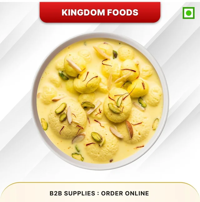 Kingodm Foods Rasmalai (80 Gm/Pc) (Frozen) – 1 Kg