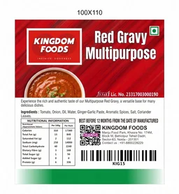 Kingodm Foods Red Gravy Multipurpose (Frozen) – 1 Kg