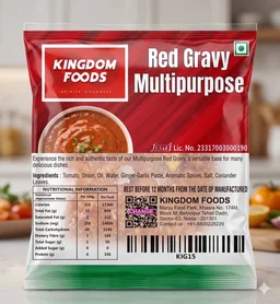 Kingodm Foods Red Gravy Multipurpose (Frozen) – 1 Kg