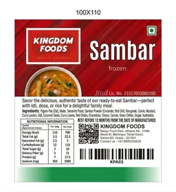 Kingodm Foods Sambar (Frozen) – 1 Kg