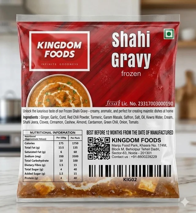 Kingodm Foods Shahi Gravy (Frozen) – 1 Kg