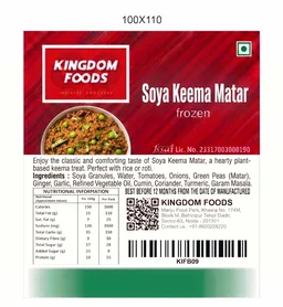 Kingodm Foods Soya Keema Matar (Frozen) – 1 Kg