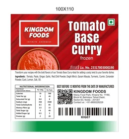 Kingodm Foods Tomato Base Curry (Frozen) – 1 Kg