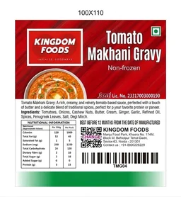 Kingodm Foods Tomato Makhani Gravy (Non Frozen) – 1 Kg/Pc