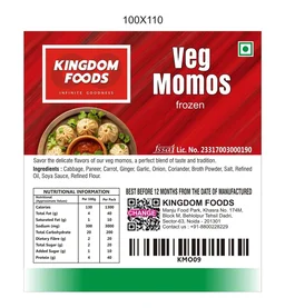 Kingodm Foods Veg Momos (Frozen) (30 Gm/Pc) – 50 Pcs pack