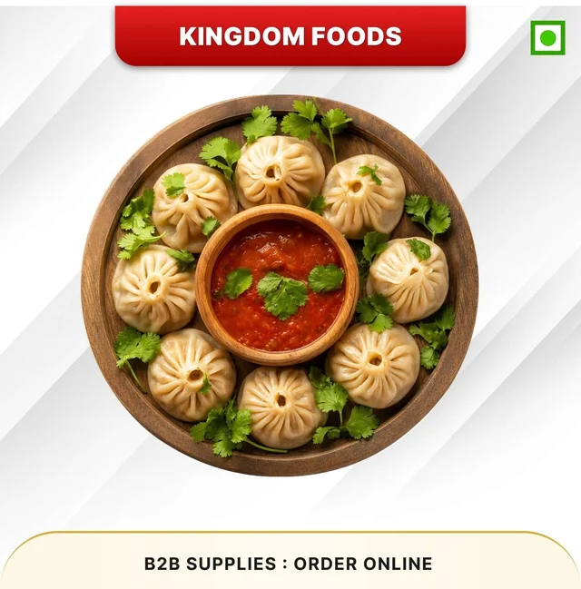 Kingodm Foods Veg Momos (Frozen) (30 Gm/Pc) – 50 Pcs pack