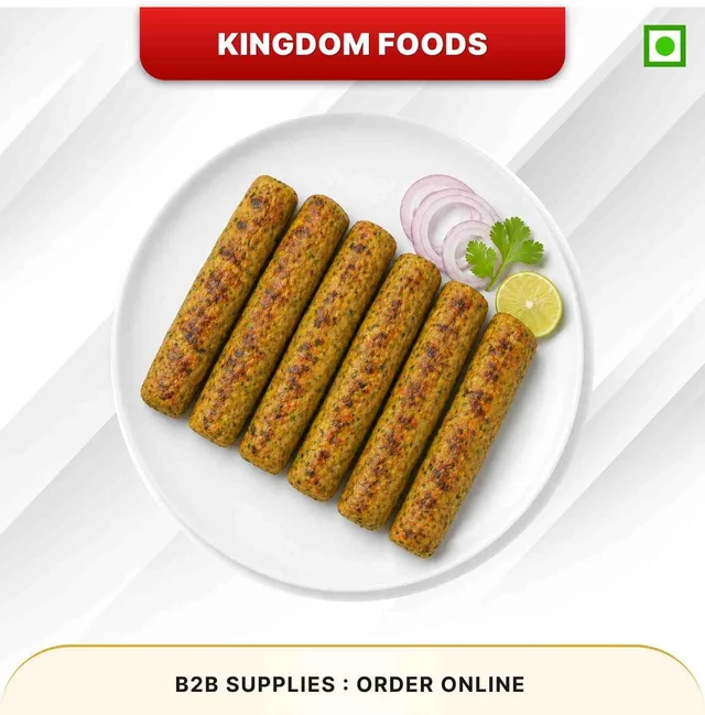 Kingodm Foods Veg Seekh Kababi (Frozen) (70 Gram/Pc) – 1Kg/ Pack
