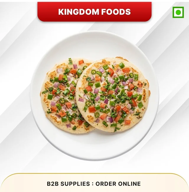 Kingodm Foods Veg Uttapam (Frozen) (50 Gm/Pc) – 20 Pcs