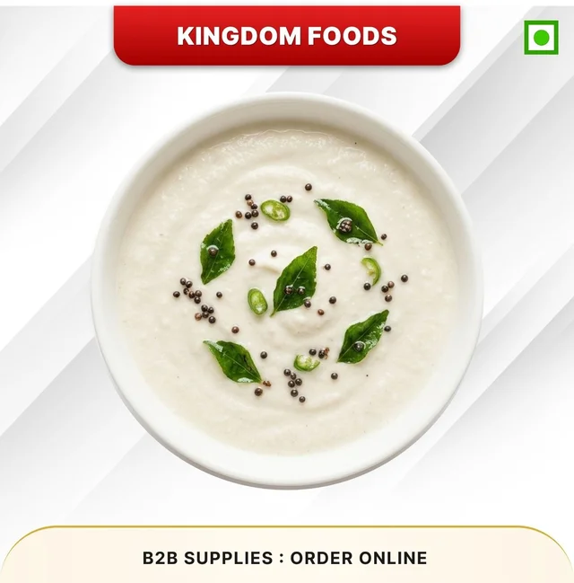 Kingodm Foods White Coconut Chutney (Frozen) – 1 Kg