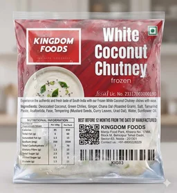 Kingodm Foods White Coconut Chutney (Frozen) – 1 Kg