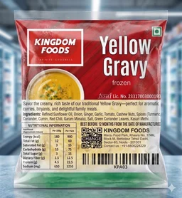 Kingodm Foods Yellow Gravy (Frozen) – 1 Kg