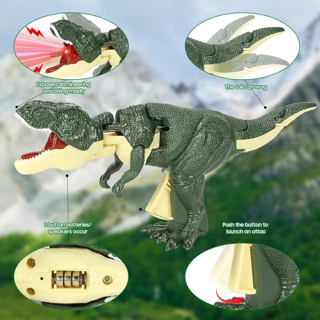 Roaring Dinosaur Gun with Sound Music & Movements - Parsley