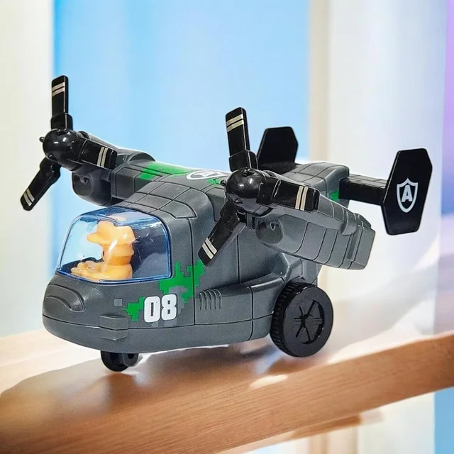 Osprey Jet Airplane for Kids with Rotating Blades (Multicolour)