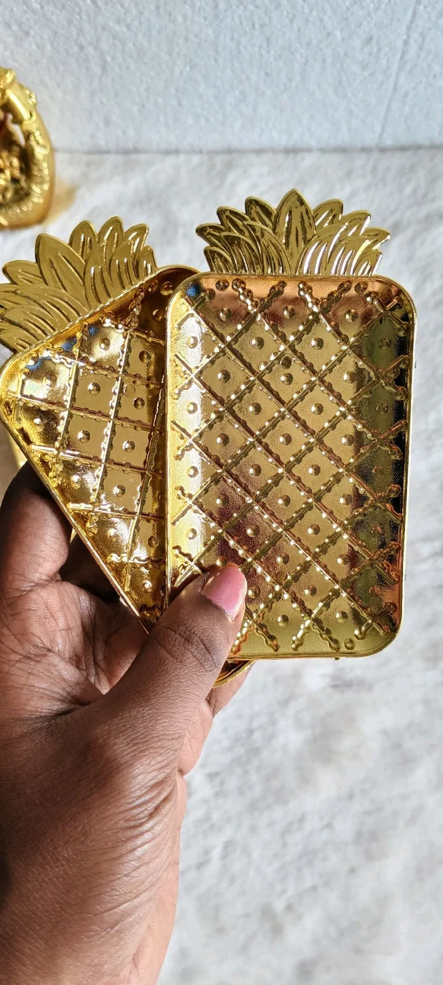 Gold Plated Pineapple Tray - 5 PCS