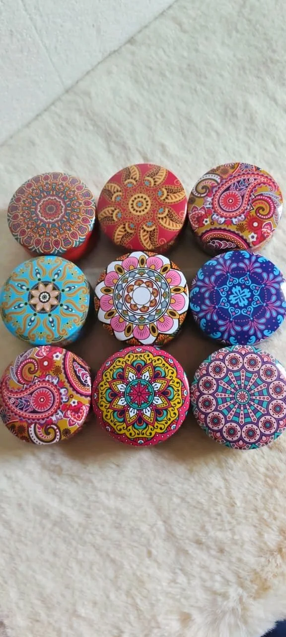 Mandala Tin Box 10 Pcs - Random Design 
