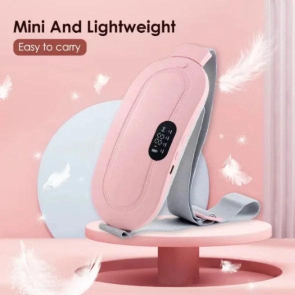 Heating Pad Portable Cordless Electric Waist Belt Device Fast Heating Heat Levels, 4 Massage Modes for Back Pain Relief Belly Pain Relief, Heating Pad Waist Belt for Girls and Women