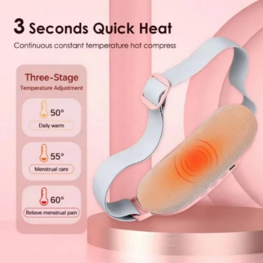 Heating Pad Portable Cordless Electric Waist Belt Device Fast Heating Heat Levels, 4 Massage Modes for Back Pain Relief Belly Pain Relief, Heating Pad Waist Belt for Girls and Women