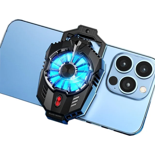 X20 Phone Cooler Fan with RGB Lights Dual Speed Gaming Mobile Radiator with Semiconductor Cooling for Phone & Android Smartphones (4.5–7 Inch) Ultra Quiet, Clamp Mount, Plug & Play.