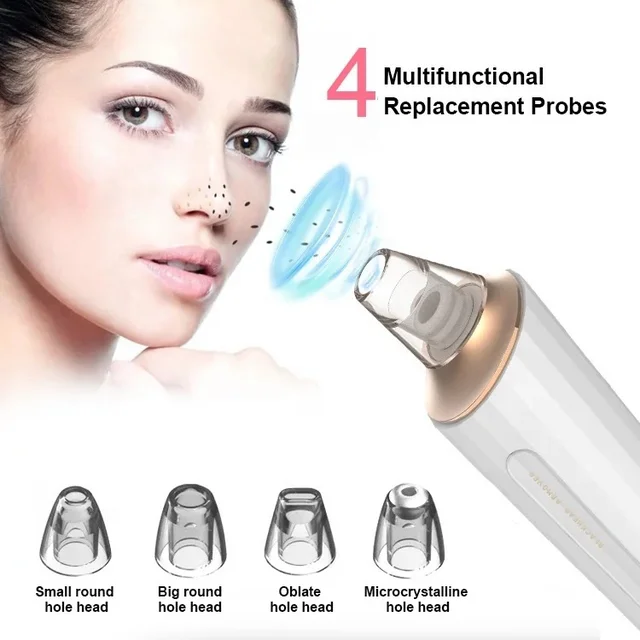 5 In 1 Multi-Function Blackhead Whitehead Extractor Remover Device Facial Cleansing Tool ,Skin Cleaner,Pimple Removal Tool,Acne Pimple Pore Cleaner Vacuum Suction Tool For Men & Women (5 in 1 Pro blackhead remover)