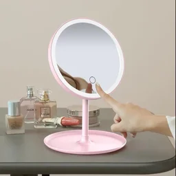 Imported Screen Switch L-ED Backlit Mirror N White Light Detachable Base Desk Mirror_172700