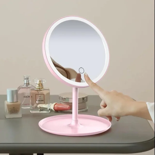 Imported Screen Switch L-ED Backlit Mirror N White Light Detachable Base Desk Mirror_172700