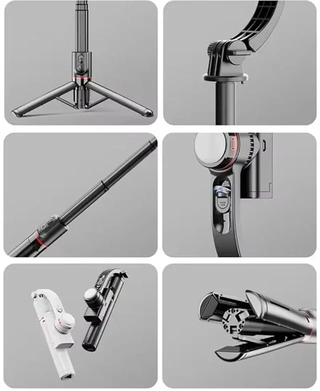 L19s Mobile Gimbal Stabilizer with Wireless Remote, Extendable Selfie Stick and Tripod, 360 Auto Rotation, Auto Balance for Vlog and Anti Shaking for Live Videos, 1-Axis (L19s Mobile Gimbal)