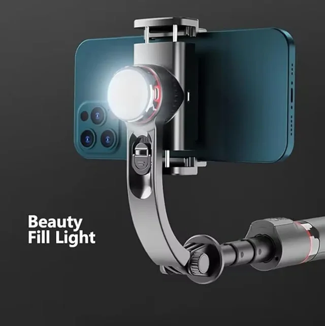 L19s Mobile Gimbal Stabilizer with Wireless Remote, Extendable Selfie Stick and Tripod, 360 Auto Rotation, Auto Balance for Vlog and Anti Shaking for Live Videos, 1-Axis (L19s Mobile Gimbal)