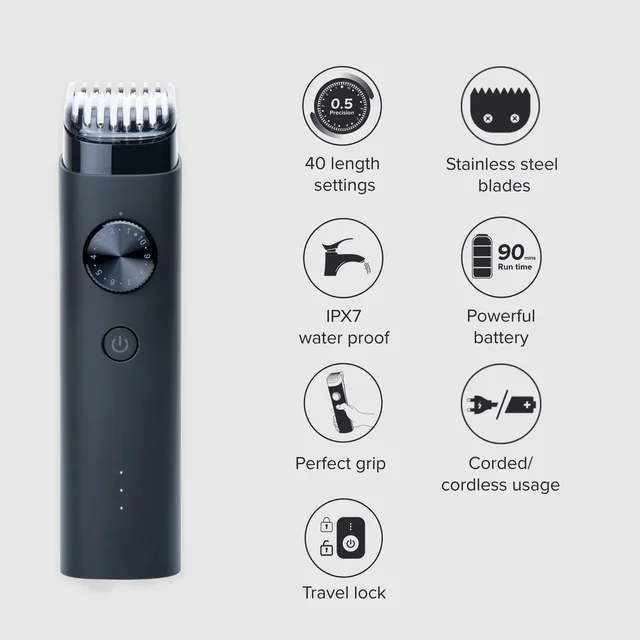 Mi XXQ01HM Trimmer 90 min Runtime 40 Length Settings (Black)