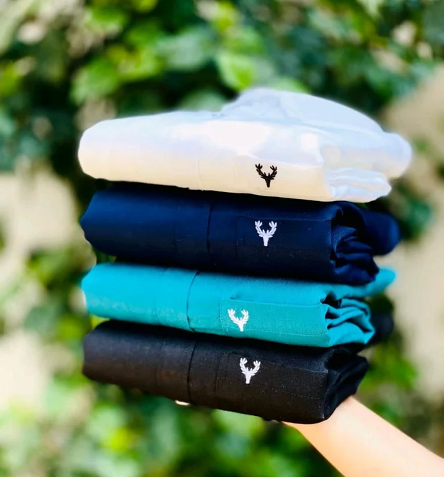 Plain Shirts For Men - 4 Pc Combo Stylish & Comfortable