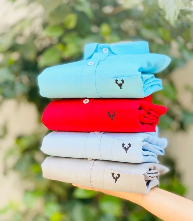 Plain Shirts For Men - 4 Pc Combo Stylish & Comfortable