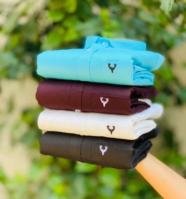 Plain Shirts For Men - 4 Pc Combo Stylish & Comfortable