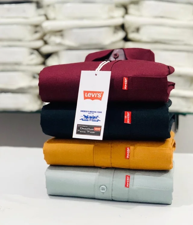 Levi’s Plain Shirts For Men - 4 Pc Combo Stylish & Comfortable - XXL-44