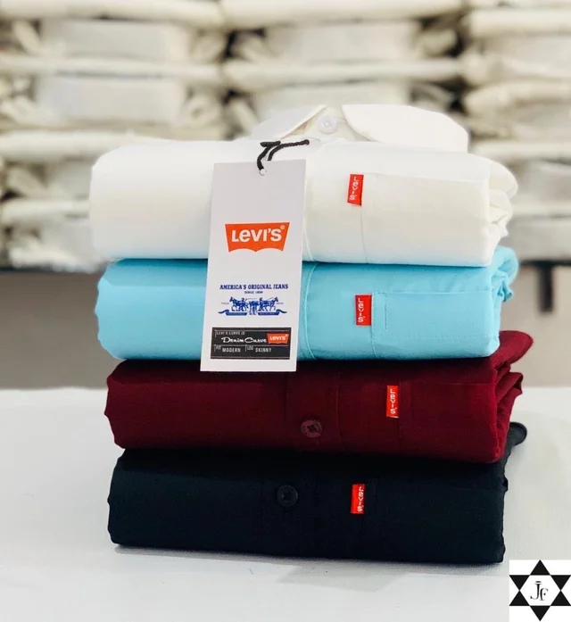 Levi’s Plain Shirts For Men - 4 Pc Combo Stylish & Comfortable - S-36