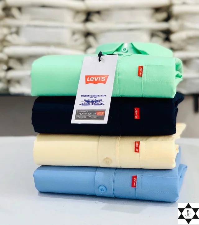 Levi’s Plain Shirts For Men - 4 Pc Combo Stylish & Comfortable - L-40