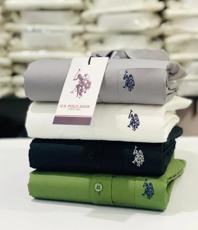 Us Polo plain Shirts For Men - 4 Pc Combo Stylish & Comfortable - L-40
