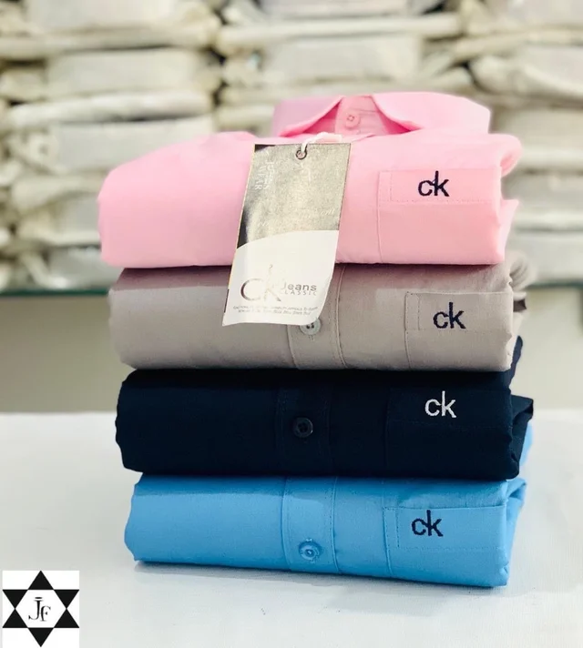 Calvin Klein plain Shirts For Men - 4 Pc Combo Stylish & Comfortable - XL-42