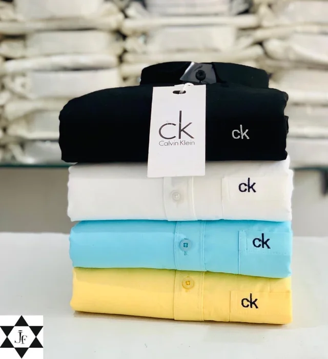 Calvin Klein plain Shirts For Men - 4 Pc Combo Stylish & Comfortable - M-38