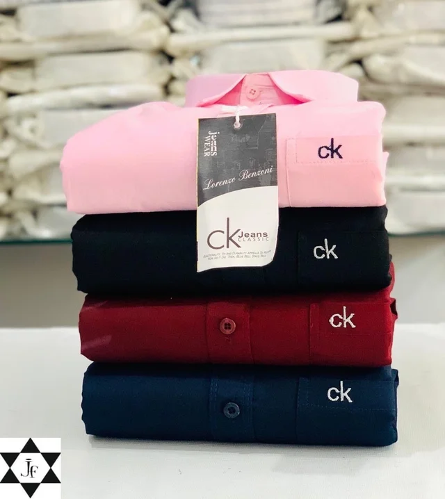 Calvin Klein plain Shirts For Men - 4 Pc Combo Stylish & Comfortable - S-36